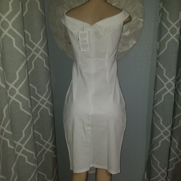NWT Off The Shoulder Dresses Wedding Guest Cocktail Party Bodycon Split … - Picture 15 of 16